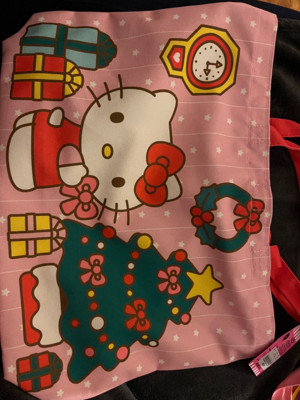 Hello Kitty Pink and Teal Christmas Tote